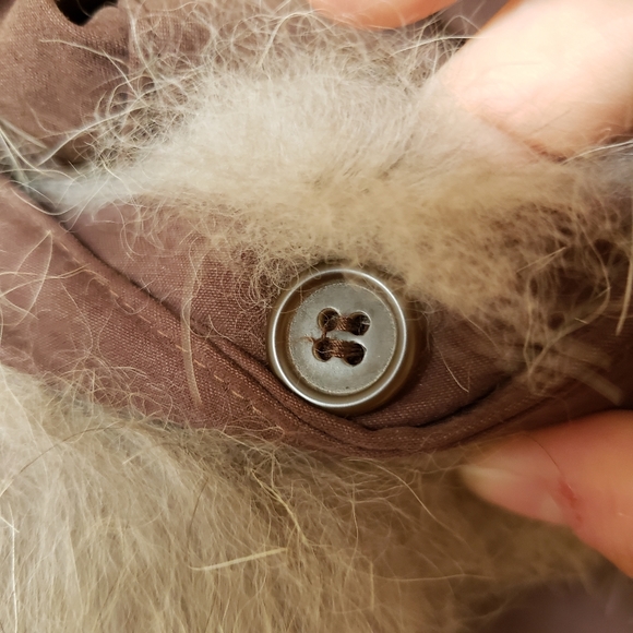 Halston Brown Coyote Fur Hood Zip Up Winter Coat - Picture 12 of 14